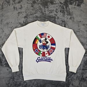 Vintage Disney Epcot Center Sweatshirt Crewneck Sweater Size Medium Mickey
